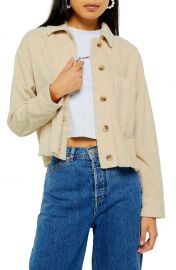 Topshop Raw Hem Corduroy Jacket   Nordstrom at Nordstrom